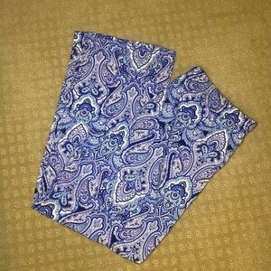 Blue Paisley Patterned Pants